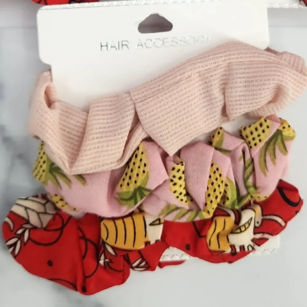 3 pc Scrunchy Set - Hair Accessories - Elastic bands for ponytails - Hair Ties